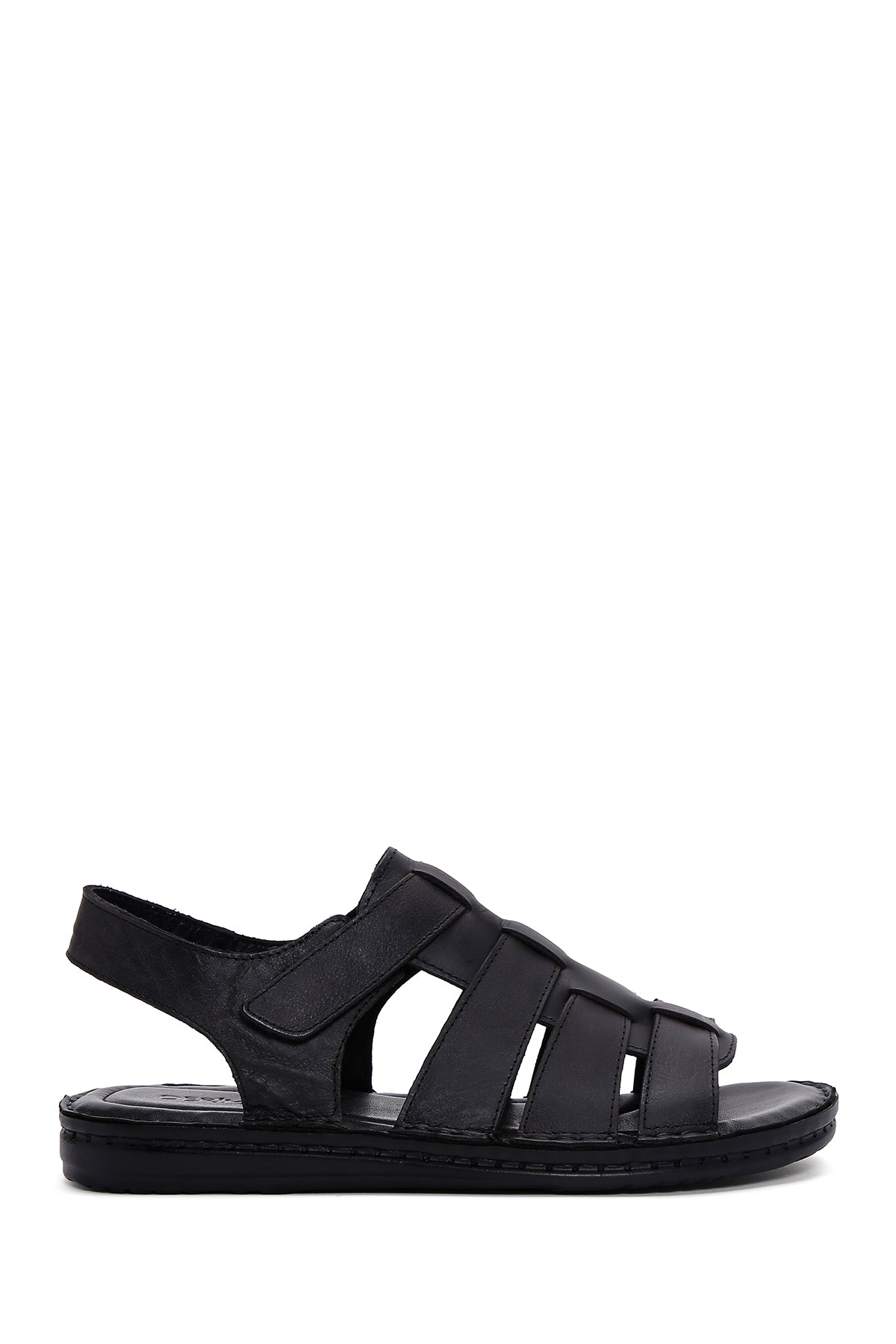 Men's Black Leather Casual Sandals 23SFD625118 | Derimod