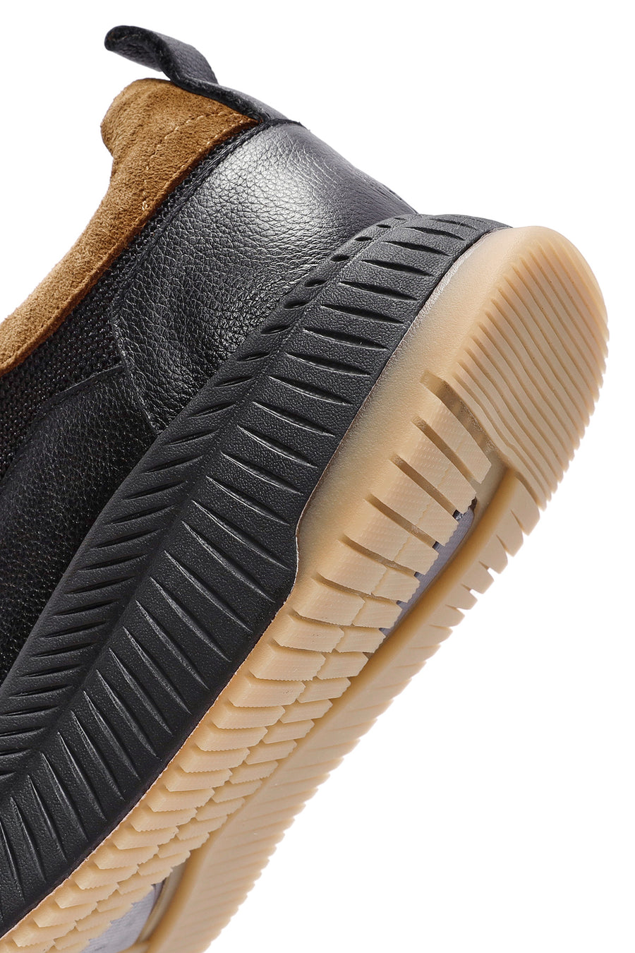 Men's Black Lace-up Leather Sneaker