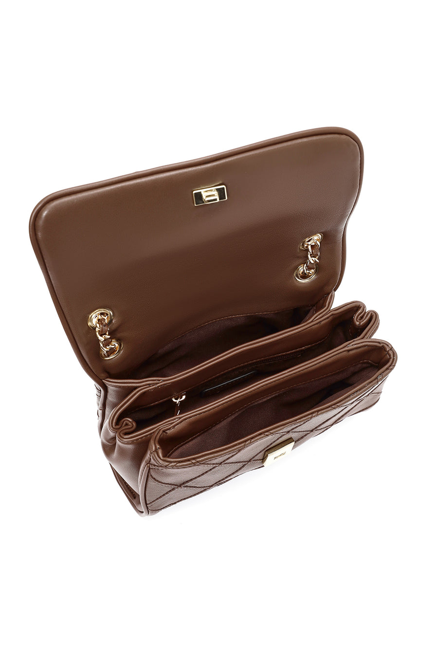 Women's Brown Long Strap Printed Handbag