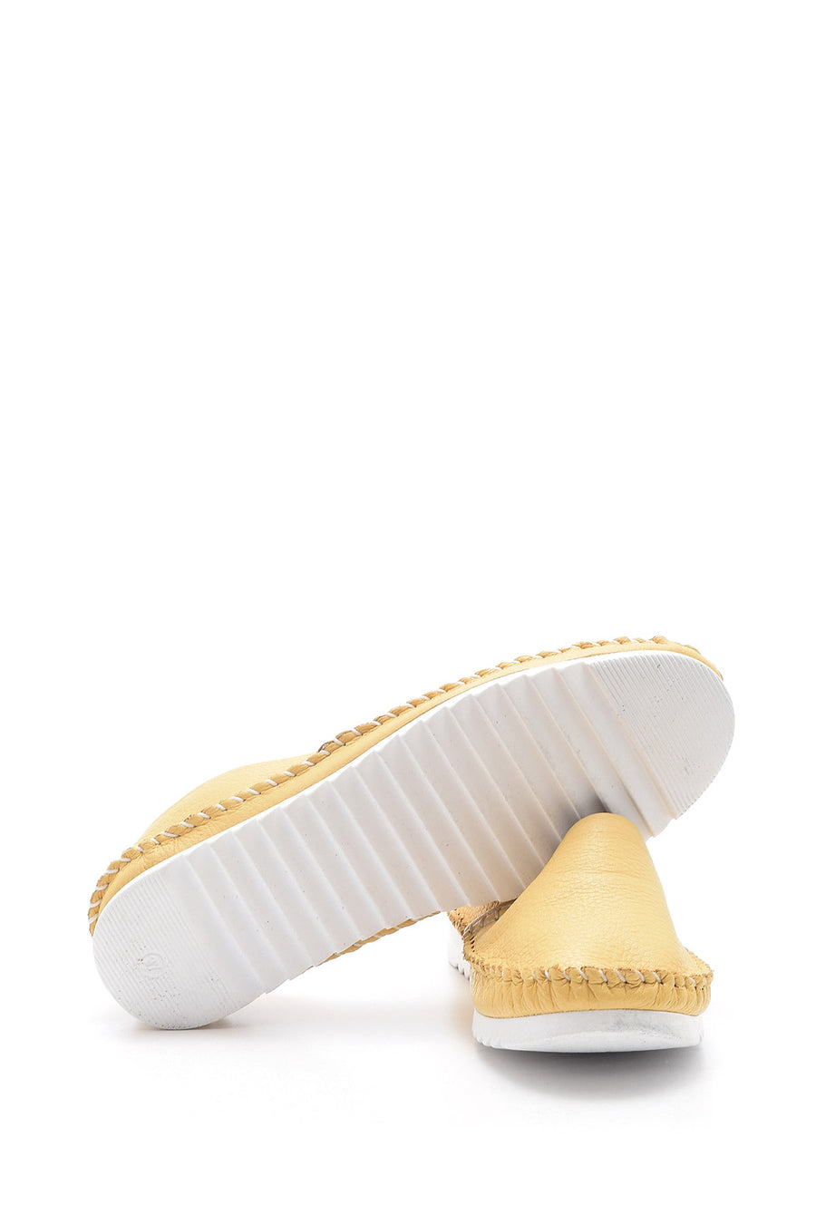 Kadın Dikiş Detaylı Deri Loafer