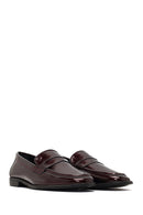 Kadın Bordo Rugan Deri Loafer | Derimod