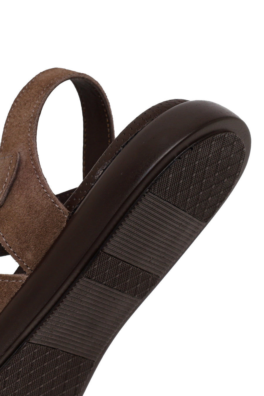 Woman Mink Ankle-Buckle Suede Leather Sandals