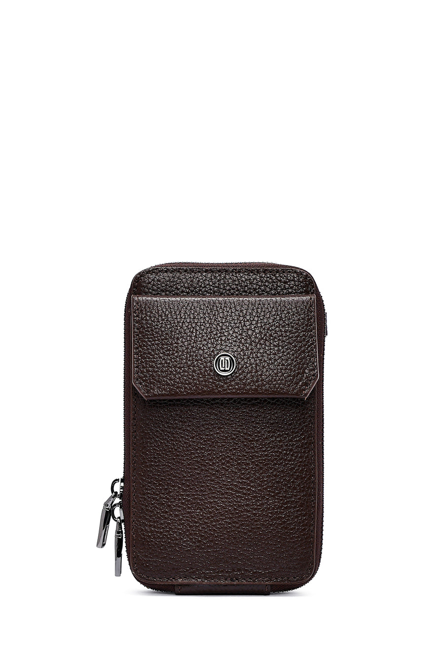 Men's Brown Leather Crossbody Bag