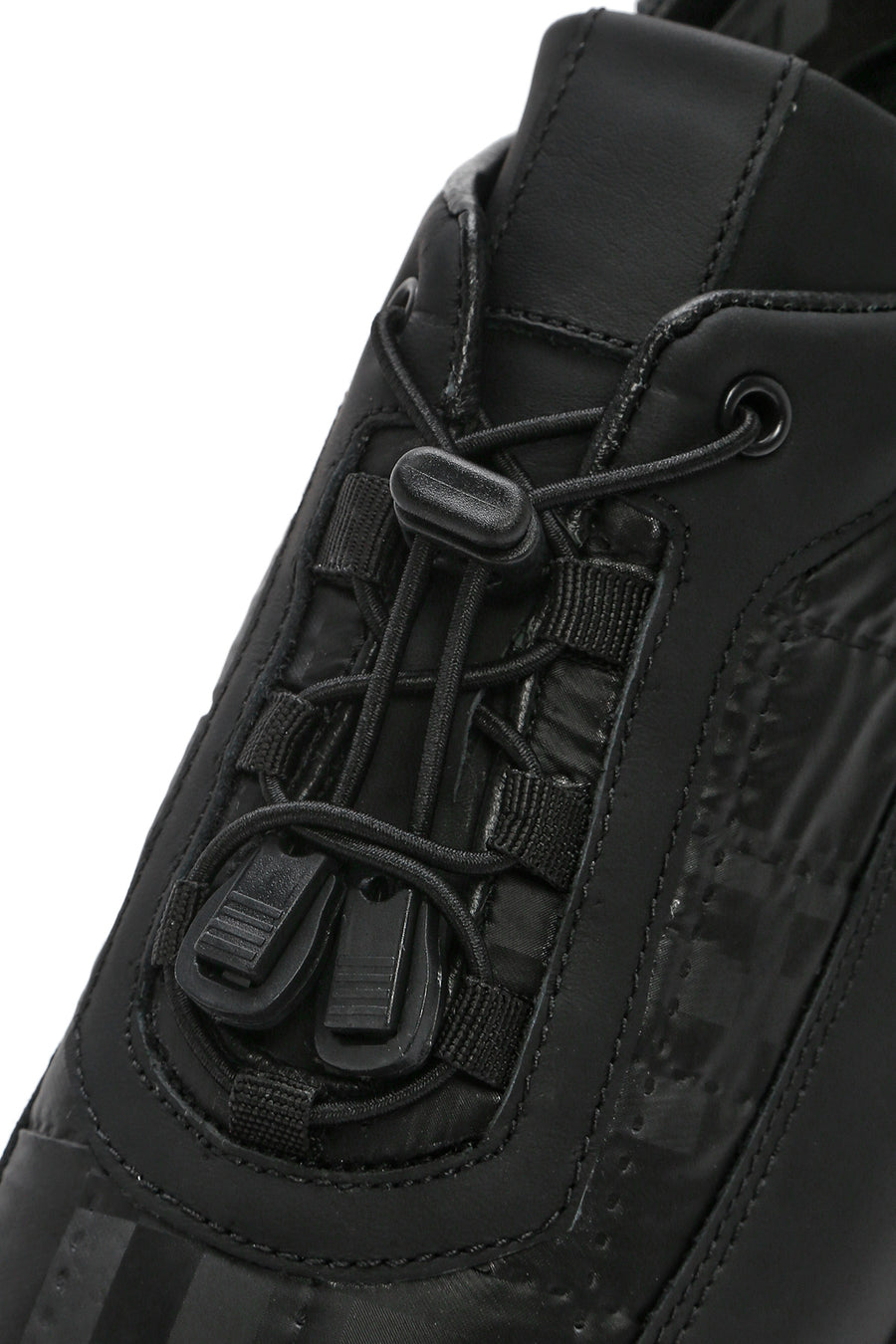Erkek Siyah Bağcıklı Kalın Tabanlı Deri Sneaker