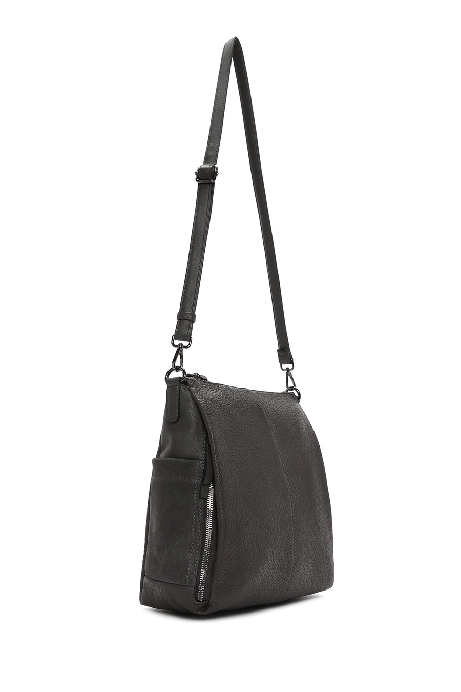 Women's Gray Long Strap Shoulder Bag