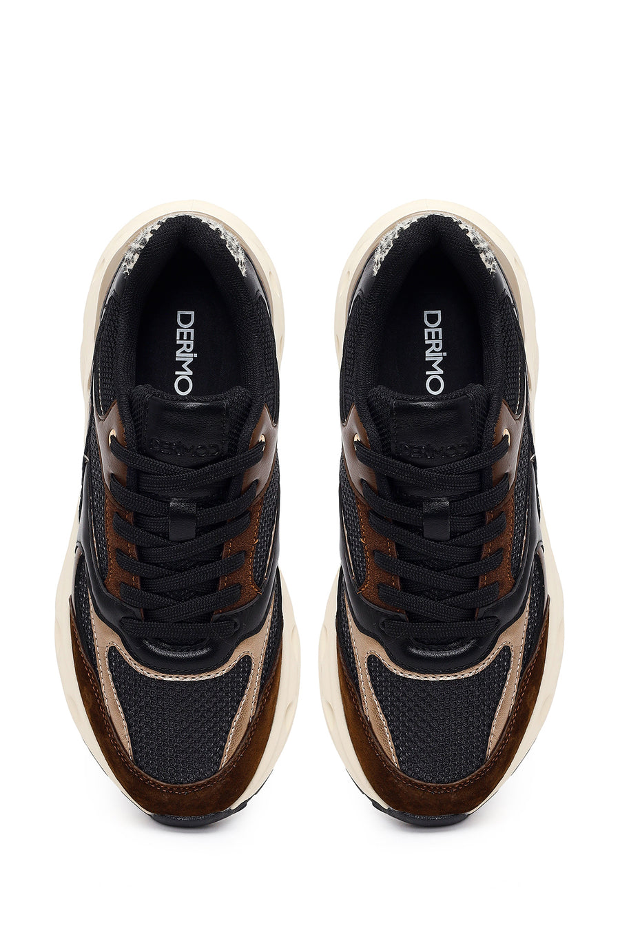 Kadın Kahverengi Bağcıklı Kalın Tabanlı Sneaker