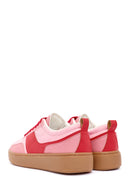 ACBC x Derimod Women's Pink Lace-Up Suede Sneakers | Derimod