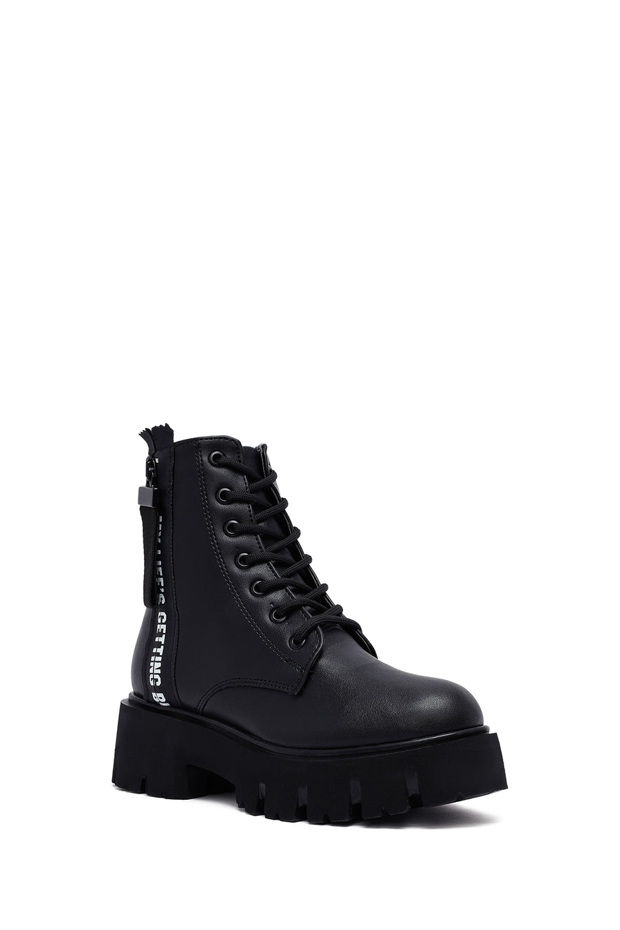 Kadın Siyah Fermuarlı Casual Postal Bot
