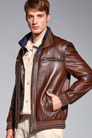 Jason Men's Leather Jacket | Derimod