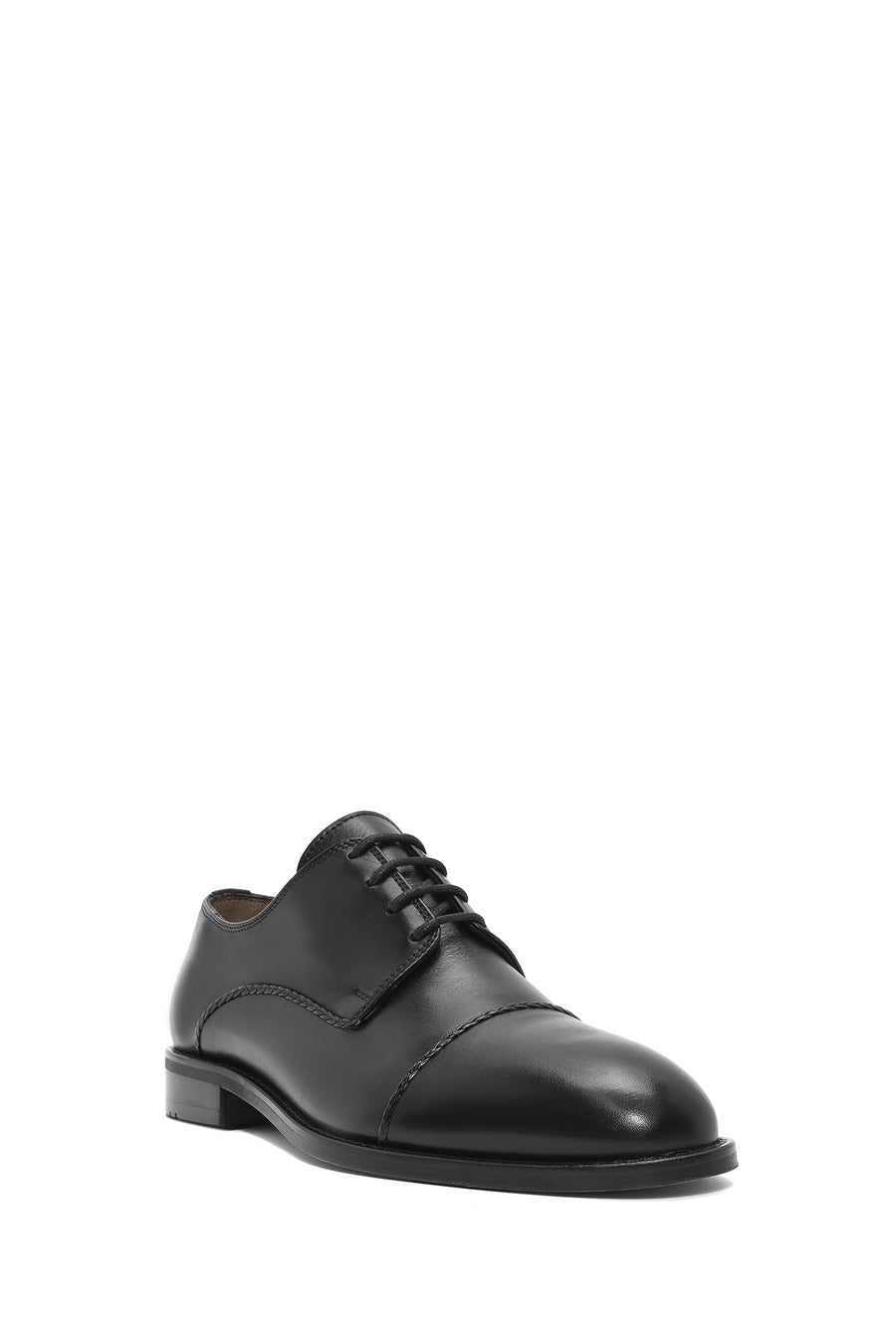 Men's Black Laced Leather Classic Shoes