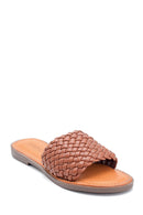 Women's Knitted Detailed Casual Slippers | Derimod