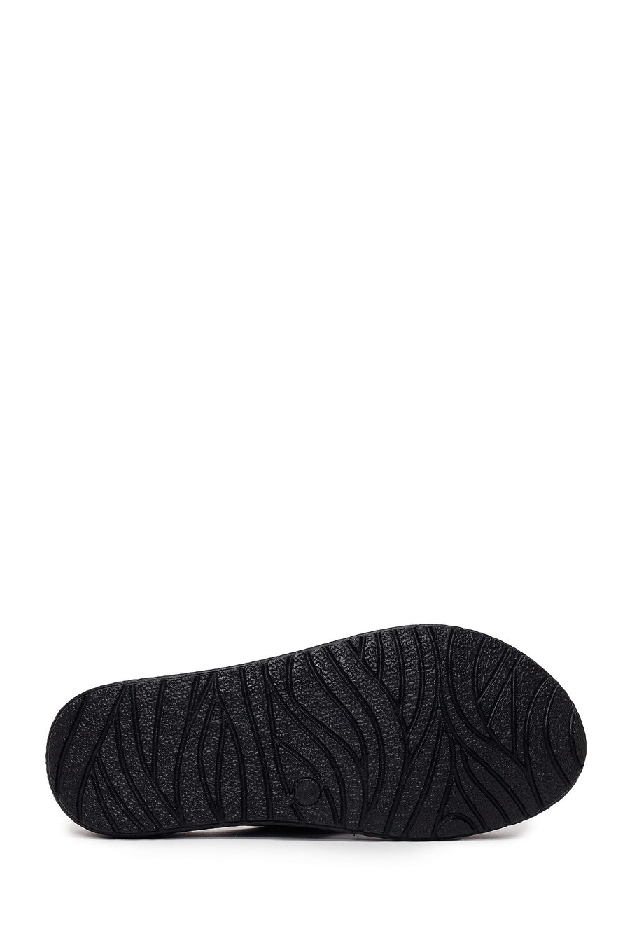 Woman Black Wedge Comfort Slipper