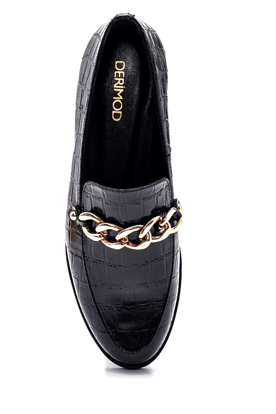 Kadın Deri Zincir Detaylı Loafer