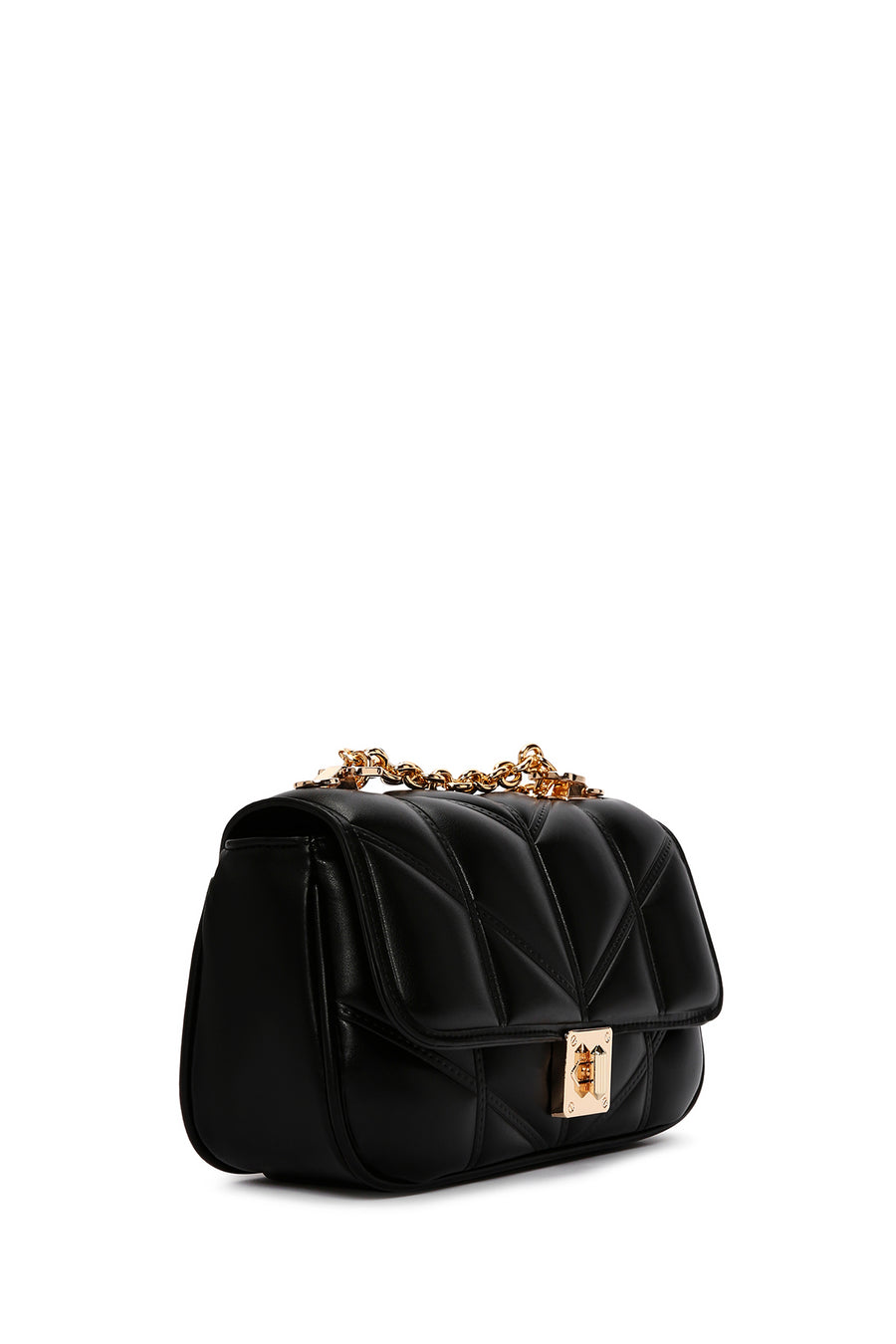 Women's Black Chain Strap Printed Shoulder Bag