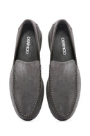 Derimod Fly Men's Gray Suede Leather Loafer | Derimod