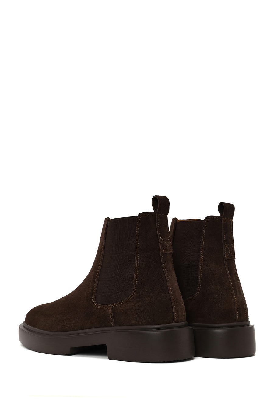 Male Brown Thick-Soled Suede Chelsea Boots