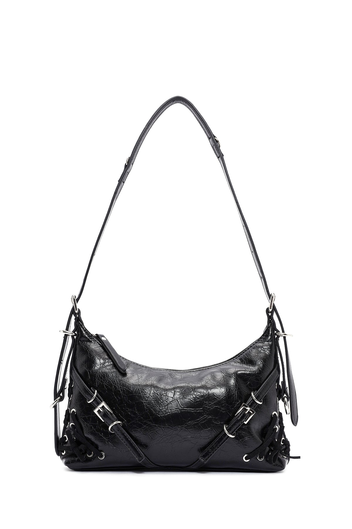 Women's Black Metal Detailed Shoulder Bag 24WBD250723 | Derimod