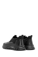 Men's Black Leather Comfort Loafer | Derimod