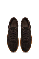 Male Brown Lace-Up Thick-Soled Suede Leather Sneaker | Derimod