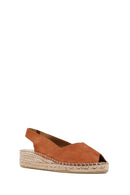 Women's Orange Suede Espadrille Sandals | Derimod