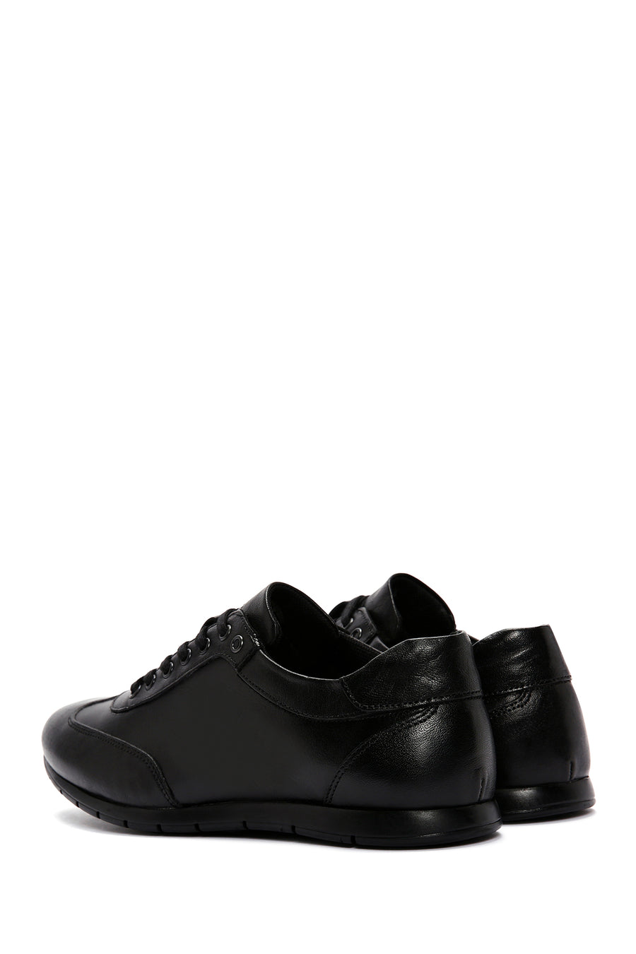 Men's Black Leather Casual Shoes