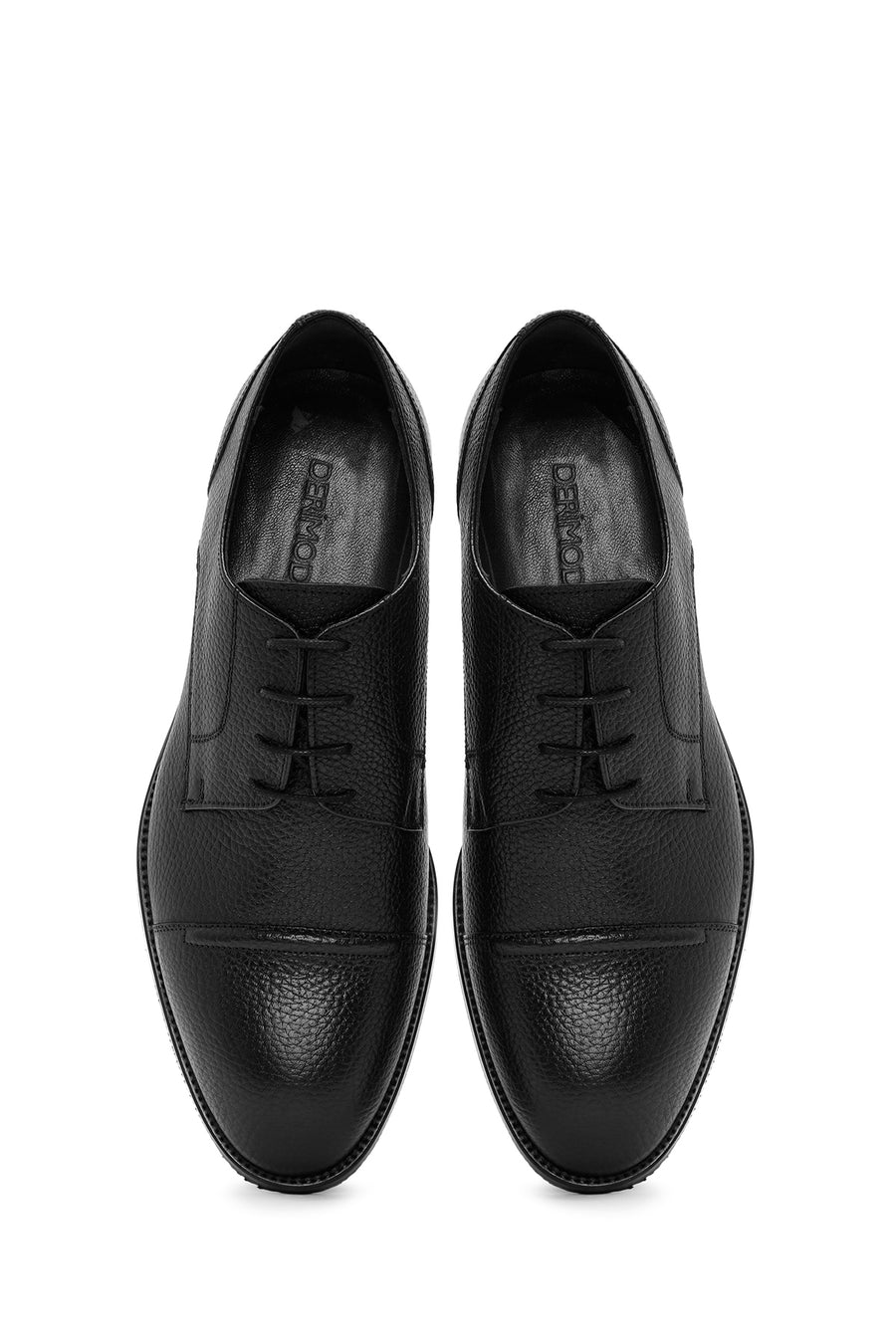 Men's Black Laced Leather Classic Shoes