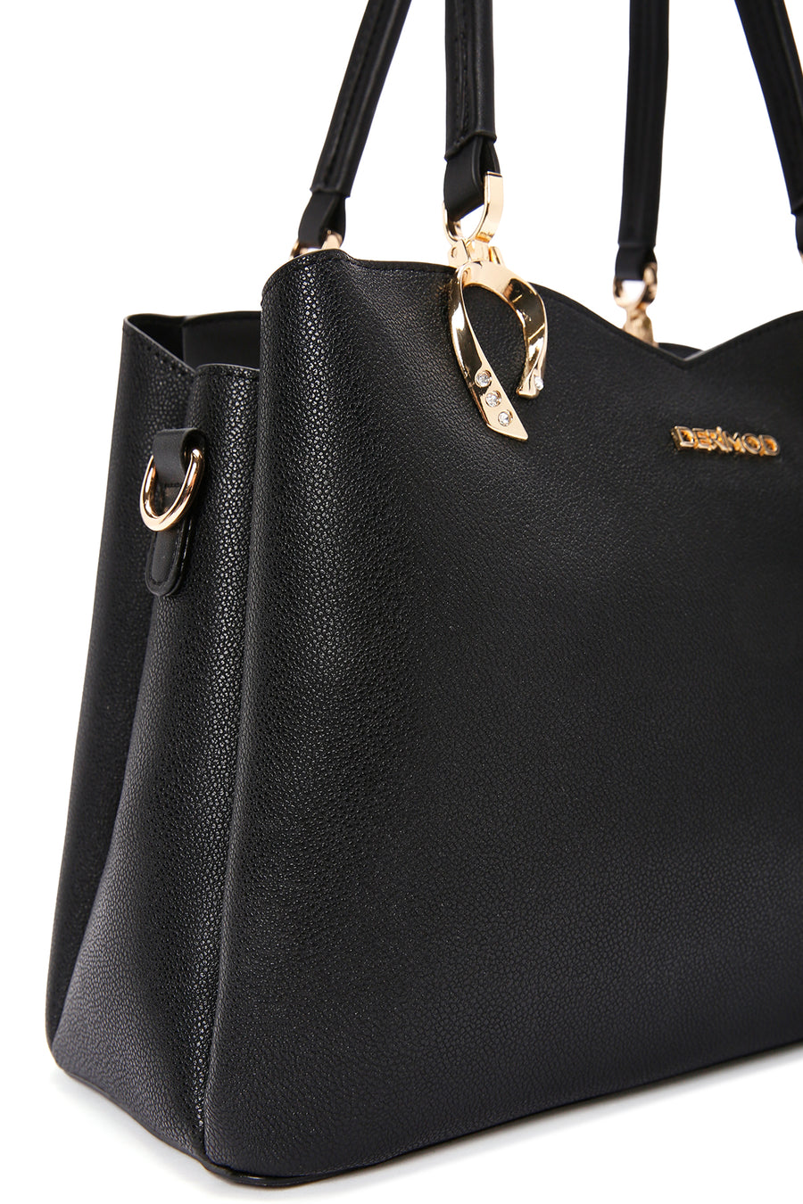 Woman Black Long-Strap Shoulder Bag