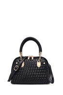 Woman Black Long-Strap Knitted Classic Shoulder Bag | Derimod