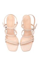 Women's Beige Heeled Sandals | Derimod