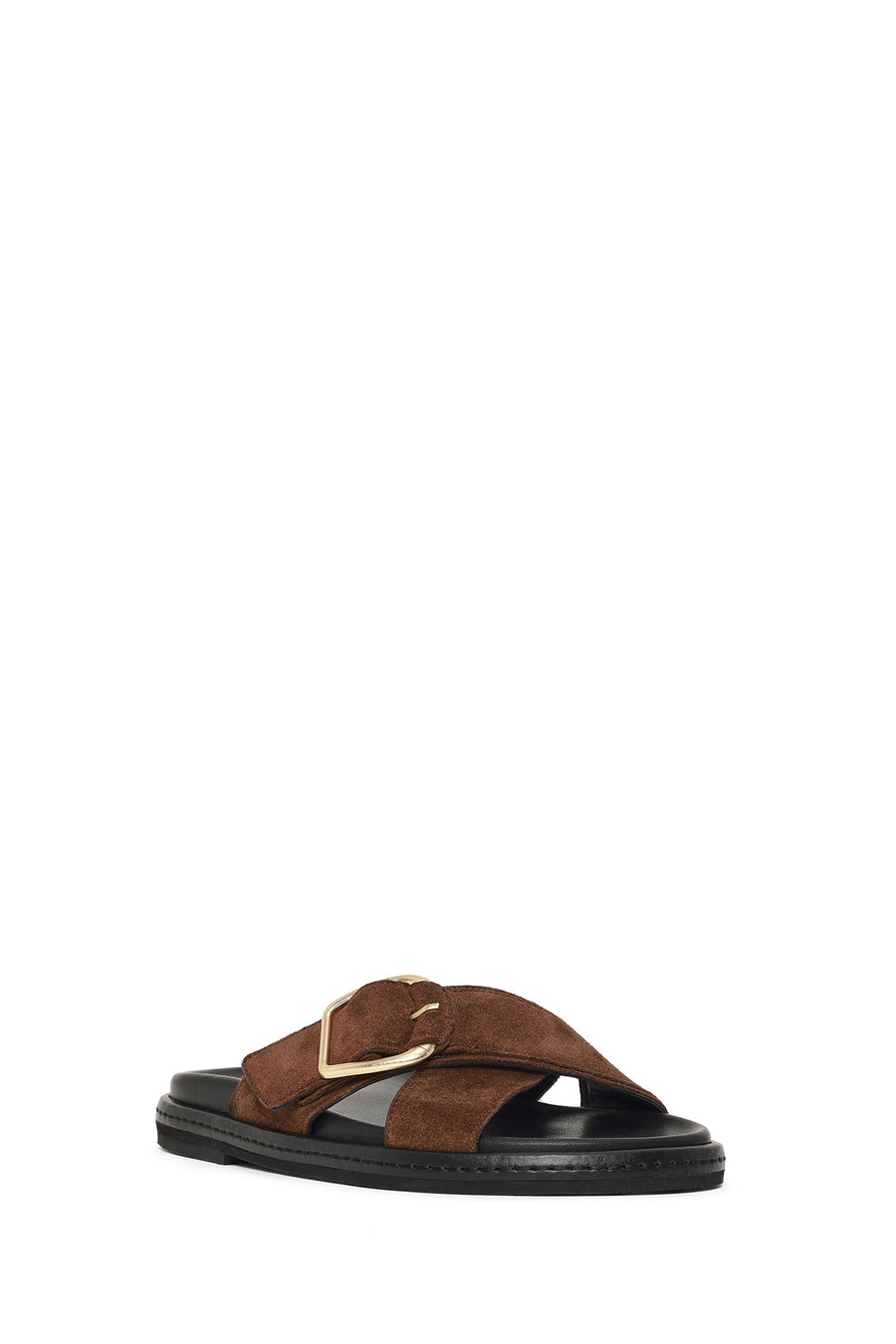 Woman Brown Suede Leather Slippers