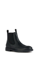 Geox Men's Black Tiberio Leather Chelsea Boots | Derimod