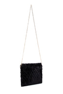 Women's Black Plush Portfolio Bag | Derimod