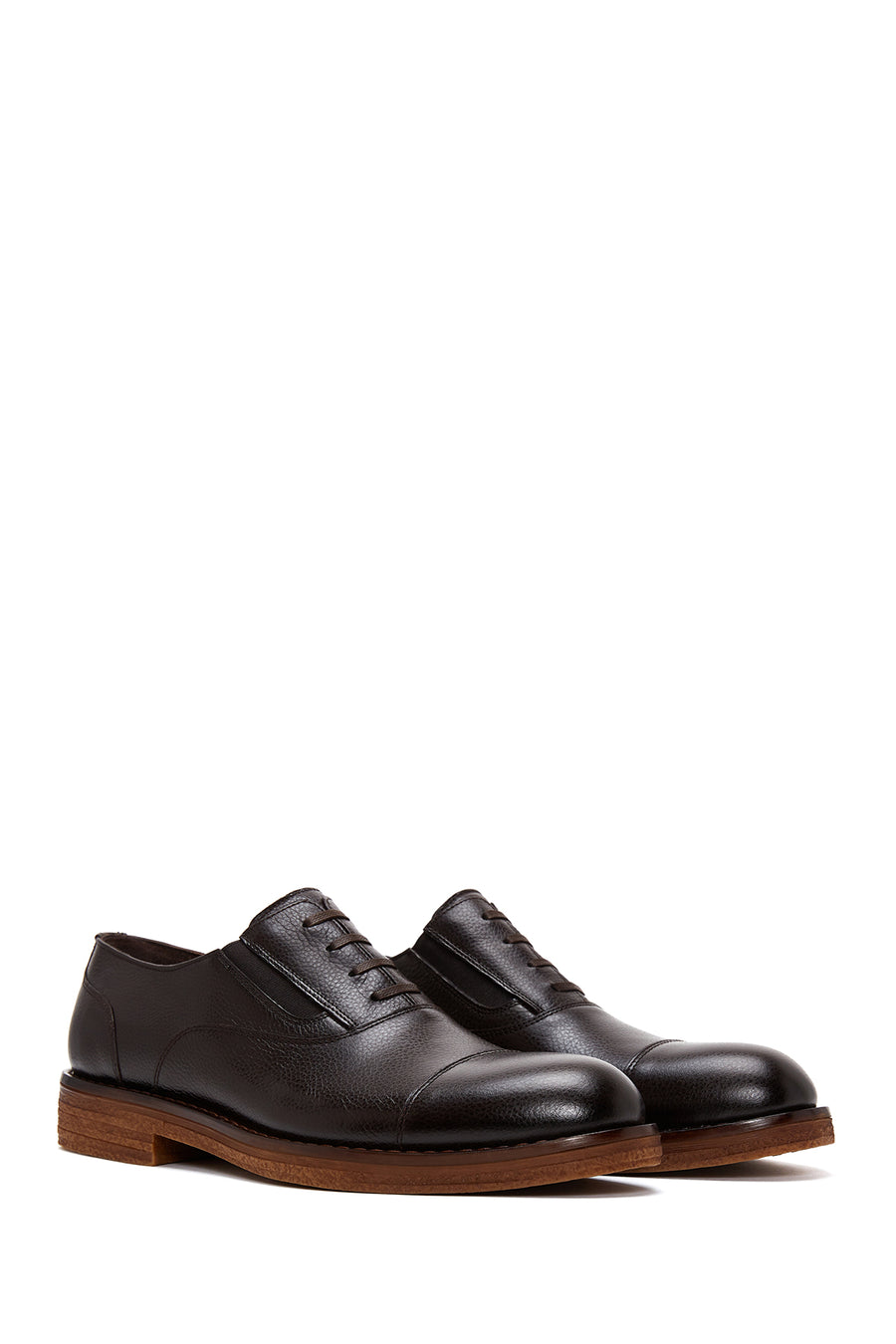 Men's Brown Leather Oxford Casual Shoes