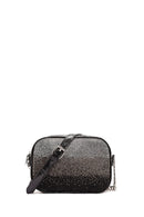 Women's Black Stone Long Strap Mini Crossbody Bag | Derimod