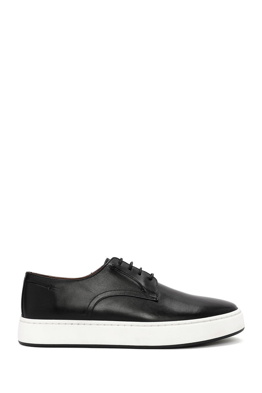 Erkek Siyah Bağcıklı Deri Sneaker 24WFD621218 | Derimod