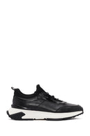 Men's Black Lace-up Leather Sneaker | Derimod