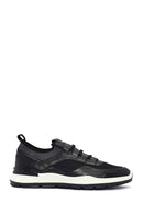 Men's Black Lace-Up Leather Casual Sneaker | Derimod