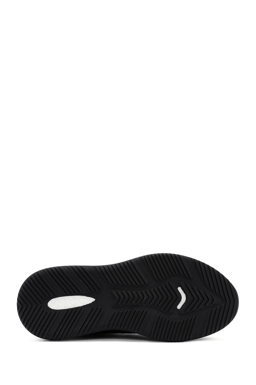 Erkek Siyah Bağcıklı Deri Casual Sneaker