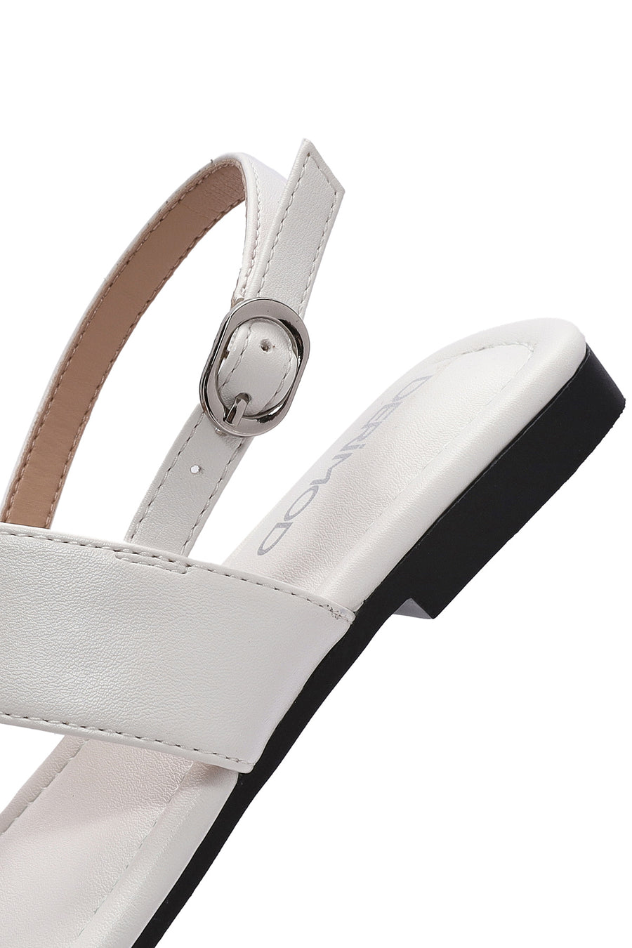 Women's Cream Flower Detailed Flip Flop Sandals