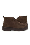 Male Mink Lace-Up Thick-Soled Suede Casual Boots | Derimod