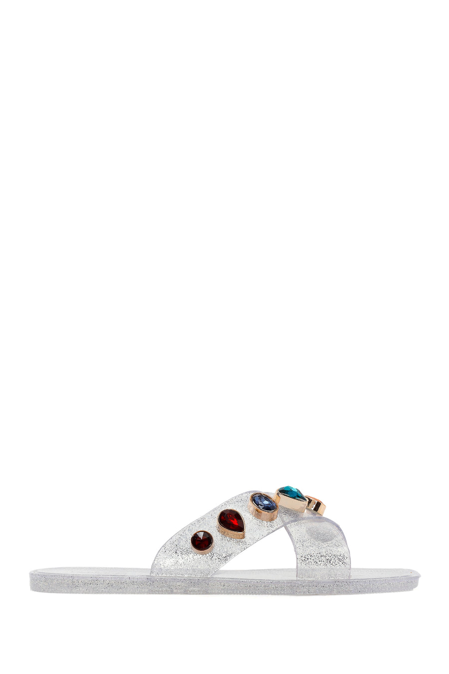 Woman Transparent Rhinestone Jelly Slipper 26SFE4975PV | Derimod