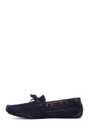 Men's Navy Blue Suede Leather Casual Loafer | Derimod