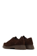 Woman Brown Lace-up Suede Masculine Shoes | Derimod