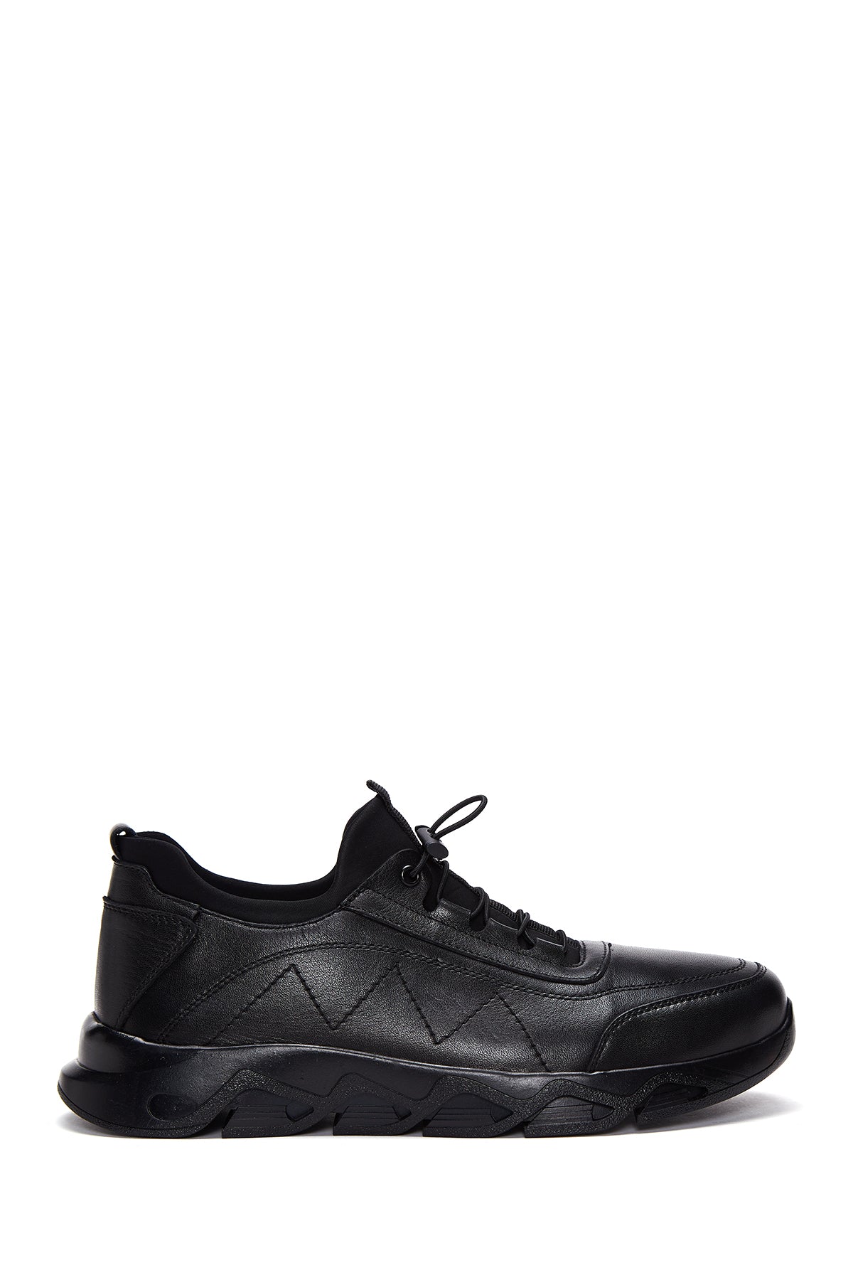 Men's Black Leather Casual Sneaker 23WFD6905FT | Derimod