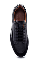 Men's Leather Studded Detailed Sneaker | Derimod