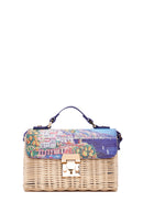 Women's Multi-Colored Long Strap Straw Crossbody Bag | Derimod