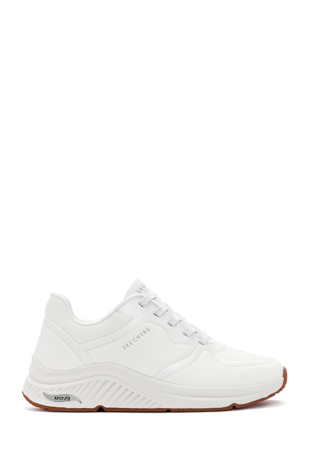 Skechers Women's White Arch Fit S-Miles Lace-up Sneaker 155570 WHT | Derimod