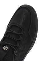 Men's Black Lace-Up Nubuck Leather Casual Sneaker | Derimod