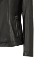 Martha Woman Black Short Leather Jacket | Derimod