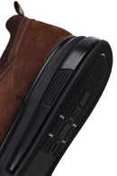 Male Brown Lace-up Thick-soled Nubuck Leather Sneaker | Derimod